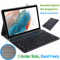 Casing Keyboard Nirkabel Lepas Magnetis Laris Baru untuk Samsung Galaxy Tab A6 A8 A7 Lite S6 Lite S7 FE S8 Plus Keyboard dengan Casing