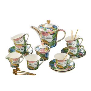 OEM <b>White</b> Oval Tea Set - VPremium Ceramic Tea Set with 1 <b>Teapot</b> and 6 Tea Cups Wholesale for Luxury Hotels and Restaurants - Product Image 3