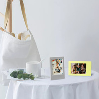 Juego de Mini Marcos de Fotos Creativos de 3 Pulgadas, Opción Multicolor, Marcos de Plástico para Mesa, Álbum de Tarjetas para Sala de Estar/Dormitorio, Coleccionistas