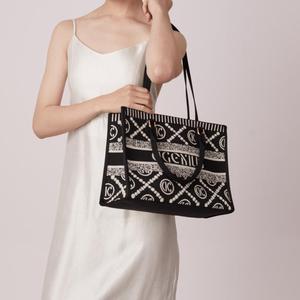 Chất lượng cao sang trọng của phụ nữ công suất lớn buổi tối sự kiện Tote Túi tùy chỉnh-thực hiện mô hình hình học Vai Túi - Product Image 1