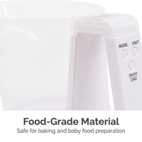 Taza Medidora Translúcida Todo en Uno con Pantalla LCD Digital, Interruptor de un Toque, Báscula para Líquidos y Polvos, para Repostería, Cocina y Alimentos