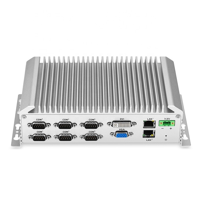 Fanless Industrial Box PC for AI Embedded Industrial PC Mini PC Desktops Rich I/O 16*USB Ports