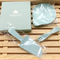 Couteau à gâteau jetable en plastique écologique, lame dentelée, multicolore, spatule de coupe de qualité alimentaire pour fête d'anniversaire