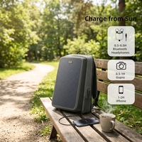 Sac à dos solaire 13W de haute qualité prêt à être expédié, chargeur solaire extérieur pour ordinateur portable, téléphone portable, équipement de camping et de randonnée