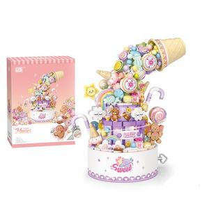 Caja Musical Giratoria de Flores de Alta Calidad Lozzi, Bloques de Construcción de Plástico, Juguete de Ladrillos para Niños - Product Image 1