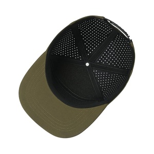 Blank 6 Panel Waterproof <b>Flat</b> Brim Gorras Baseball Breathable Adjustable Performance Snapback Hat Laser Perforated <b>Cap</b> for <b>Men</b> - Product Image 6
