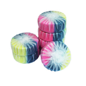 น้ำยาทำความสะอาดโถสุขภัณฑ์แบบก้อน 3 สี 45 กรัม เป็นมิตรต่อสิ่งแวดล้อม ขจัดคราบและดับกลิ่น สำหรับทำความสะอาดห้องน้ำ - Product Image 1