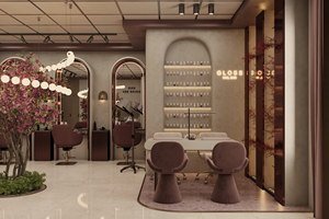 Beauty Salon Interior Design Service Custom Nail Polish Display Rack and Hair Spa Shopfitting - Product Image 4