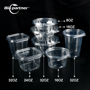 Contenedor de Alimentos Desechable Transparente de <span class=keywords><strong>PET</strong></span> Reciclable, Contenedores Deli con Tapa y Cierre a Prueba de Manipulación - Product Image 3