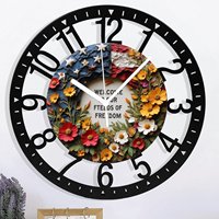 Horloge murale circulaire scandinave en fer de 25 cm avec un design épuré et silencieux