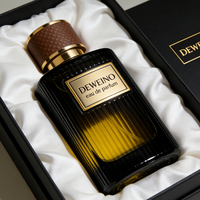 Vente Flash Flacon de Parfum Unique Rectangle Rayures Verticales Étiquettes Flacon de Parfum en Verre 100ML Flacon de Parfum Vide avec Boîte