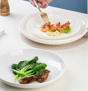 Grandi Piatti in Porcellana Lavabili in Lavastoviglie, Vassoi Bianchi in Ceramica per Servire Pasta e Piatti Vari per Feste e Ristoranti - Product Image 5