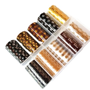 10 pièces/ensemble feuille léopard sur ongles motifs de fleurs de <span class=keywords><strong>serpent</strong></span> spéciaux feuille de transfert d'ongles ongles Art autocollants décorations - Product Image 3