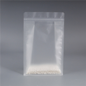 Plastic Bag Flat Bottom Custom Printed for Retail Products in Clear Block Bottom Packaging - Product Image 1