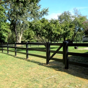 5ft màu đen và trắng PVC Vinyl vườn hàng rào picket tấm ngoài trời trang trí ngựa đường sắt và bài viết 3D mô hình - Product Image 3