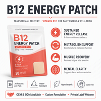Parches de Vitamina B12 de Marca Privada, Aumentan la Energía Natural, Apoyan el Metabolismo, Reducen [¿Qué?], [¿Qué?], [¿Qué?]