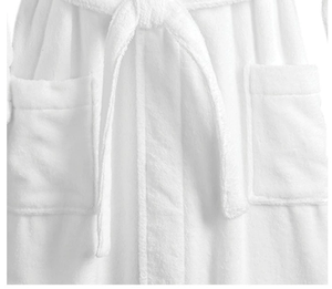 Peignoirs d'hôtel en microfibre corail blanc moelleux, fournis directement par l'usine professionnelle - Product Image 3