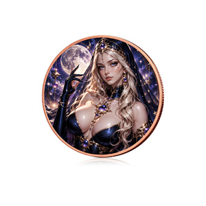 Pièce de monnaie en cuivre fin .999 de 1 oz avec impression UV, motif déesse fantastique, pour cadeau souvenir, vente en gros - Product Image 2