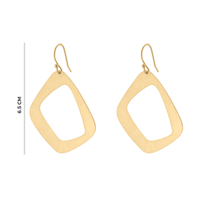 Pendientes Colgantes Horizon con Textura de Rayos de Sol, Aros Abiertos Geométricos, Joyería Moderna Escultural para Mujer - Product Image 6