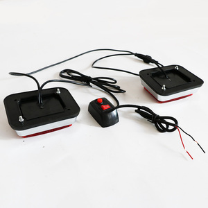 Luces de advertencia LED cuadradas de alto brillo, ambulancia, marcador lateral rojo, ámbar para coche, camión, cargador estroboscópico montado en superficie, EcoSport - Product Image 2