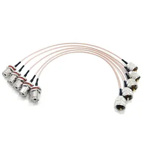 Manufacturer supply 50 Ohm With UHF PL259 Male to UHF SO239 Female Bulkhead panel mount Connector RG316 Pigtail Jumper cable