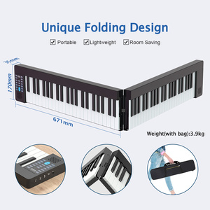 Konix Bán 88 Key Kỹ Thuật Số Điện Tử Nhạc Cụ Bàn Phím Đàn Piano Có Thể Gập Lại Bàn Phím Đàn Piano - Product Image 5