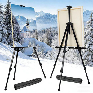 <span class=keywords><strong>Cavalletti</strong></span> da pittura portatili regolabili <span class=keywords><strong>in</strong></span> acciaio per artisti, ideali per disegno all'aperto - Product Image 1
