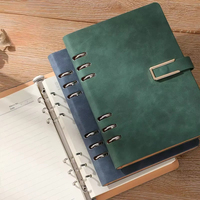 DABENYING A5 Carnet de notes en PU imperméable à feuilles mobiles détachables, Agenda professionnel, Cahiers rechargeables en gros, Carnet à anneaux