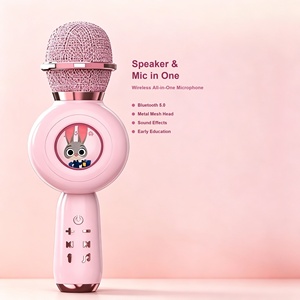 Microphone karaoké sans fil pour enfants avec haut-parleur, batterie 600 mAh, carte TF 32 Go, micro karaoké portable pour enfants - Product Image 3