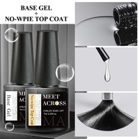 MEET ACROSS Vernis à ongles gel UV transparent Soak Off Nail Art Base Top Coat Vernis à ongles gel