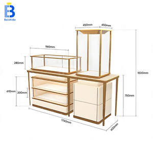 Hiện đại sang trọng nội thất phòng trưng bày thiết kế cho đồ trang sức mới Cửa hàng bán lẻ đồ trang sức mới nhất hiển thị tùy chỉnh trang trí bố trí - Product Image 4