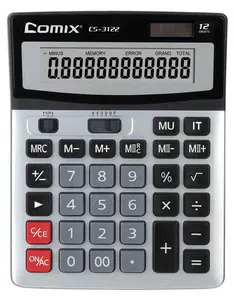 Comix卸売カスタマイズプロモーションシリコン薄型電卓12桁デスクトップ電卓