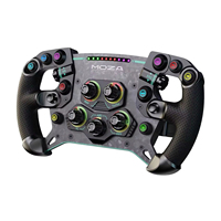 Volant de course MOZA Racing GS V2P Sim Racing 300 mm, jante GT, boutons mécaniques programmables RGB, aluminium, dégagement rapide, PC