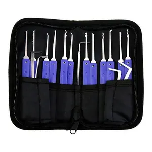 17 Pièces Outils de Serrurier Pratique Transparente Kit de Verrouillage Avec Clé Cassé Extracteur Outil de Clé Enlever Crochets Matériel Pics De Verrouillage