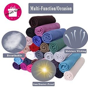 卸売プレミアムイスラム教徒の祈りジャージーヒジャーブスカーフドバイイスラムアラブショールヘッドスカーフインスタントプレミアムコットンジャージーヒジャーブスカーフ - Product Image 2