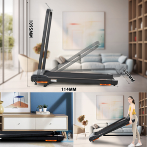 Motorized Mini <strong>Walking</strong> <strong>Pad</strong> for Home Fitness Folded Fitness Treadmill with LED Display for Body Building and Calorie Tracking - Product Image 3