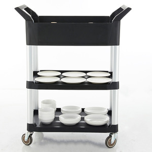 Carrito de Servicio para Hotel 87.5x46.5x111.5cm de Plástico Multicapa con 4 Ruedas Giratorias para Uso Hotelero - Product Image 2
