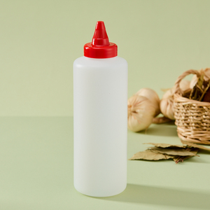 Bouteilles de sauce en plastique à bec verseur, avec bouchon supérieur, pour gâteaux, 250 ml, 360 ml, 500 ml, personnalisables en couleur et en logo - Product Image 1