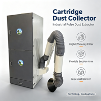 Nouveau dépoussiéreur industriel à cartouche à jet pulsé 3-10 CV pour atelier, soudage et meulage