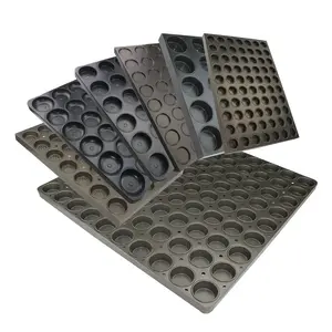 Vente en gros de plaques de cuisson industrielles antiadhésives pour cupcakes et muffins, mini moules de cuisson pour gâteaux et pains, moules en étain pour four de boulangerie