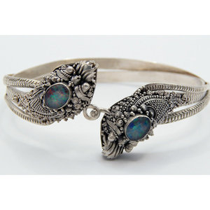 ¡Único! Vintage, brazalete de dragón de Plata de Ley 925 con ópalo de fuego - Product Image 2