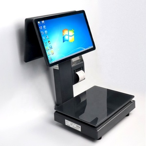 POS System Terminal Dual Touch Cash Register Balance Retail <strong>Weighing</strong> Payment Reader Printer Equipment All in One <strong>Scales</strong> - Product Image 2