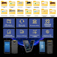 Terminal Portátil de Recolección de Datos PDA para Exteriores IP67 con Lector de Códigos de Barras, NFC, RFID y Escáner de Códigos de Barras 2D