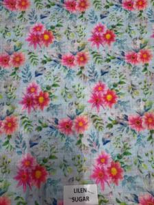 Nueva Tela Ligera Personalizada Lilen Sugar 100% Algodón Suave con Estampado Digital para Confección de Prendas y Vestidos - Product Image 2