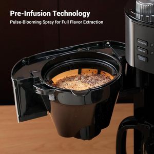 <span class=keywords><strong>Cafetera</strong></span> Profesional de 12 Tazas con Molinillo Integrado, <span class=keywords><strong>Cafetera</strong></span> Automática Todo en Uno con Molinillo de Granos Integrado - Product Image 4
