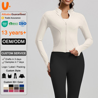 Promo! Set Pakaian Olahraga Wanita Custom Logo, Bahan Stretch 4 Arah, Sensasi Nyaman, Pinggang Tinggi dengan Kerah Tegak, 2 Potong