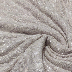 Tissu brodé de qualité supérieure pour vêtements de mode féminine, vêtements de créateurs, robes de soirée, kaftans, abayas, vêtements de mariée - Product Image 3