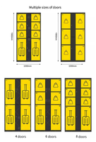 Casier intelligent de libre-service pour bagages, utilisation en intérieur, aéroport, gare, casier de stockage intelligent pour colis avec gestion cloud