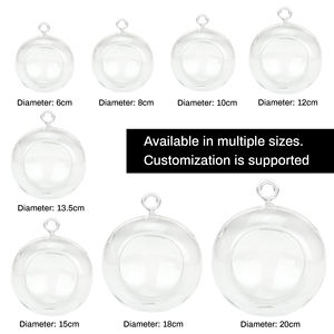 Globe en verre borosilicaté creux clair personnalisé pour la décoration de la maison Design moderne plante suspendue sphère mur Vase terrariums - Product Image 6