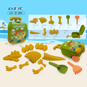 LASIVE TOYS Vente en gros de jouets de plage sans BPA, ensemble de jouets de sable, <span class=keywords><strong>valise</strong></span> de dinosaures, ensemble multicolore pour les aventures à la plage - Product Image 2